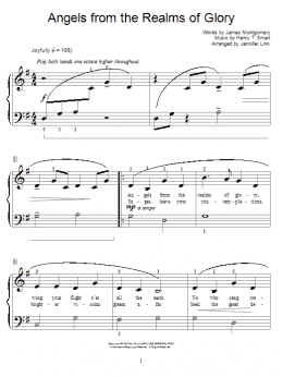 page one of Angels From The Realms Of Glory (Educational Piano)