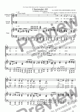 page one of I Surrender All: A Medley of Invitation