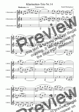 page one of Klarinette-Trio Nr.14