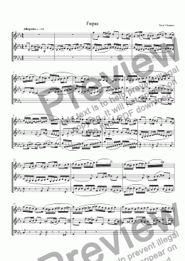 page one of Fugue No. 1 in C Minor
