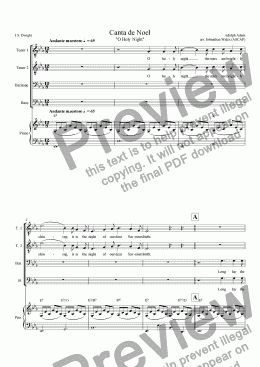 page one of Canta de Noel-O Holy Night