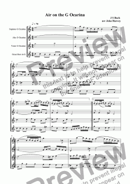 page one of Air on the G Ocarina (Ocarina 4tet)