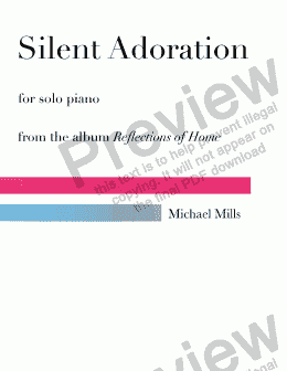 page one of Silent Adoration