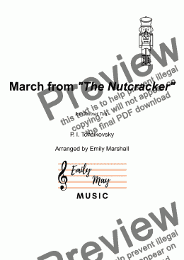 page one of March from "The Nutcracker" (for Clarinet Trio)