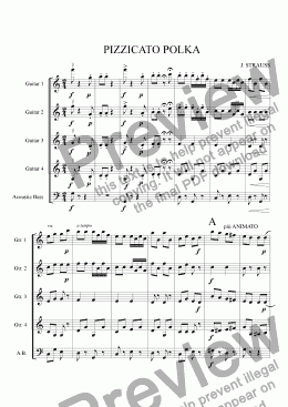 page one of PIZZICATO POLKA