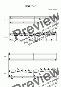 page one of 01 - Full score - Baghdad