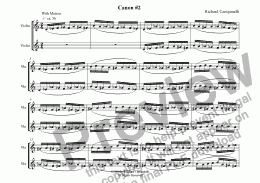 page one of Canon #2 From 12 Canons for 2 Violins