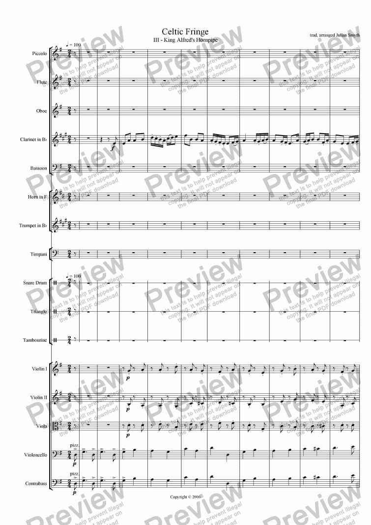 page one of Celtic Fringe - 3rd Mvt - King Alfred’s Hornpipe