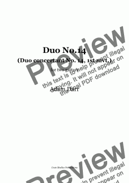 page one of Duo No.14