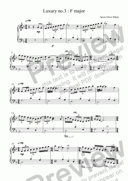 page one of Luxury no.3 : F major