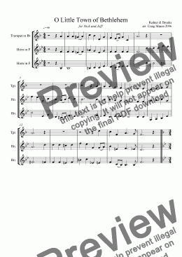 page one of Christmas Tunes 2 (1 trumpet and 2 horns)