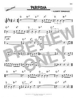 page one of Perfidia (Real Book – Melody & Chords)