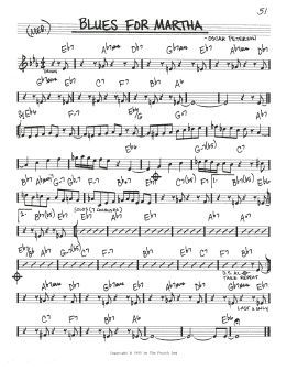 page one of Blues For Martha (Real Book – Melody & Chords)