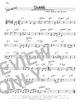 page one of Diane (Real Book – Melody & Chords)