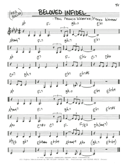 page one of Beloved Infidel (Real Book – Melody & Chords)