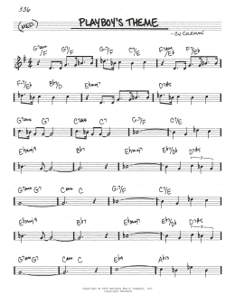 page one of Playboy's Theme (Real Book – Melody & Chords)