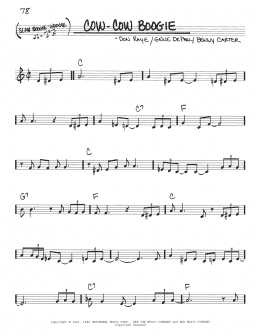 page one of Cow-Cow Boogie (Real Book – Melody & Chords)