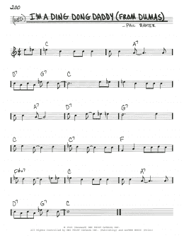 page one of I'm A Ding Dong Daddy (From Dumas) (Real Book – Melody & Chords)