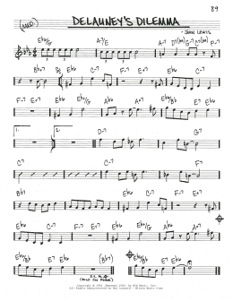 page one of Delauney's Dilemma (Real Book – Melody & Chords)