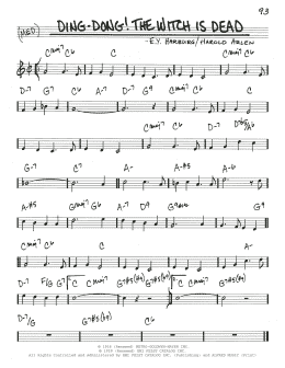 page one of Ding-Dong! The Witch Is Dead (Real Book – Melody & Chords)