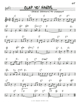 page one of Clap Yo' Hands (Real Book – Melody & Chords)