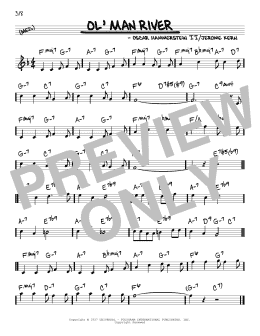 page one of Ol' Man River (Real Book – Melody & Chords)