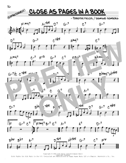 page one of Close As Pages In A Book (Real Book – Melody & Chords)