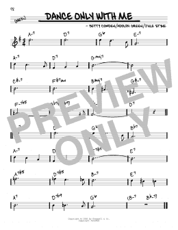 page one of Dance Only With Me (Real Book – Melody & Chords)