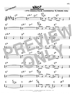 page one of Who? (Real Book – Melody & Chords)