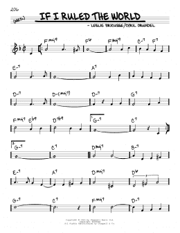 page one of If I Ruled The World (Real Book – Melody & Chords)
