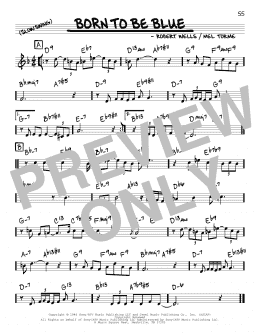 page one of Born To Be Blue (Real Book – Melody & Chords)