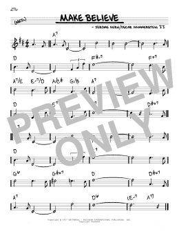 page one of Make Believe (Real Book – Melody & Chords)
