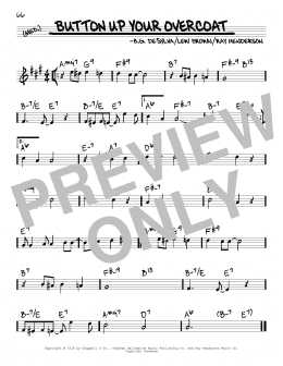 page one of Button Up Your Overcoat (Real Book – Melody & Chords)