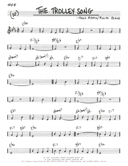 page one of The Trolley Song (Real Book – Melody & Chords)