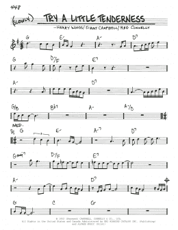 page one of Try A Little Tenderness (Real Book – Melody & Chords)
