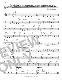 page one of There's No Business Like Show Business (Real Book – Melody & Chords)