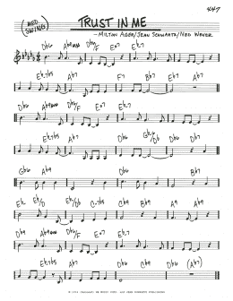 page one of Trust In Me (Real Book – Melody & Chords)