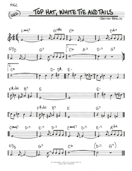 page one of Top Hat, White Tie And Tails (Real Book – Melody & Chords)