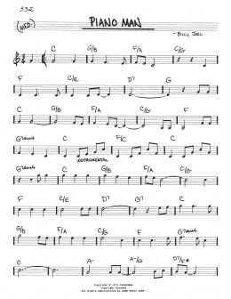 page one of Piano Man (Real Book – Melody & Chords)
