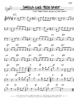 page one of Smells Like Teen Spirit (Real Book – Melody & Chords)