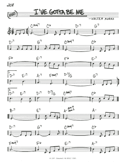 page one of I've Gotta Be Me (Real Book – Melody & Chords)