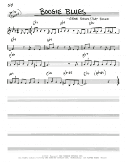 page one of Boogie Blues (Real Book – Melody & Chords)
