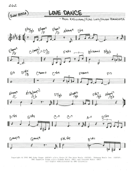 page one of Love Dance (Real Book – Melody & Chords)