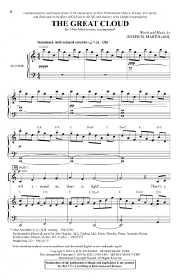 page one of The Great Cloud (2-Part Choir)