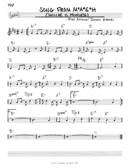 page one of Song From M*A*S*H (Suicide Is Painless) (Real Book – Melody & Chords)