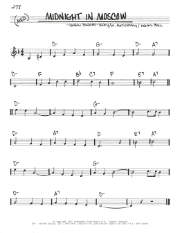 page one of Midnight In Moscow (Real Book – Melody & Chords)
