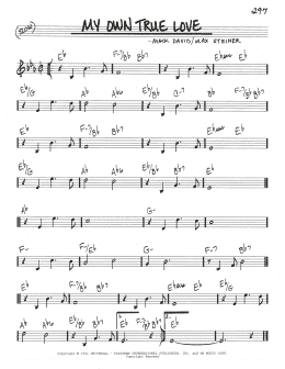 page one of My Own True Love (Real Book – Melody & Chords)