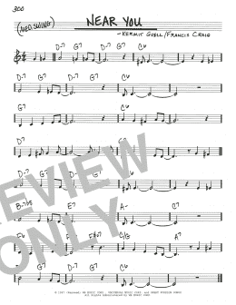 page one of Near You (Real Book – Melody & Chords)