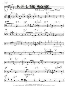 page one of Minnie The Moocher (Real Book – Melody & Chords)