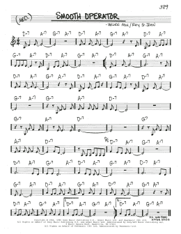 page one of Smooth Operator (Real Book – Melody & Chords)